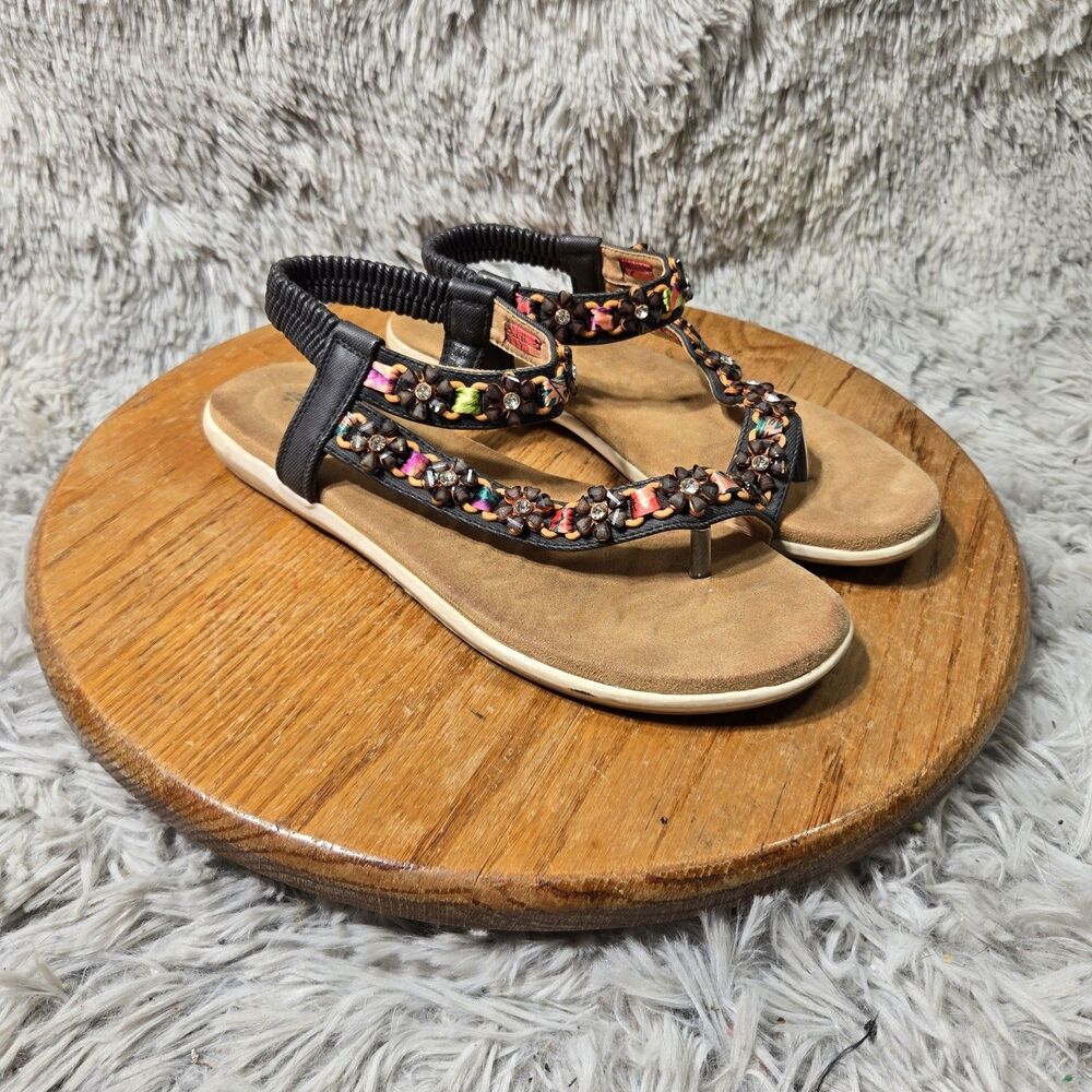 Patrizia by Spring Step Womens Multi Color Toe Ring Sandal Open Toe Size 7.5/38